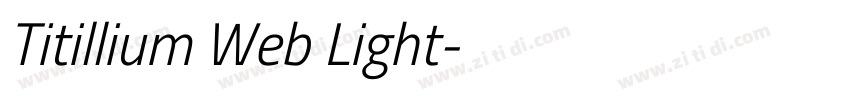 Titillium Web Light字体转换